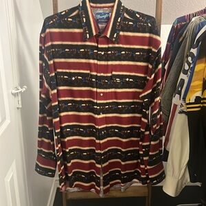 Vintage wrangler buffalo button down